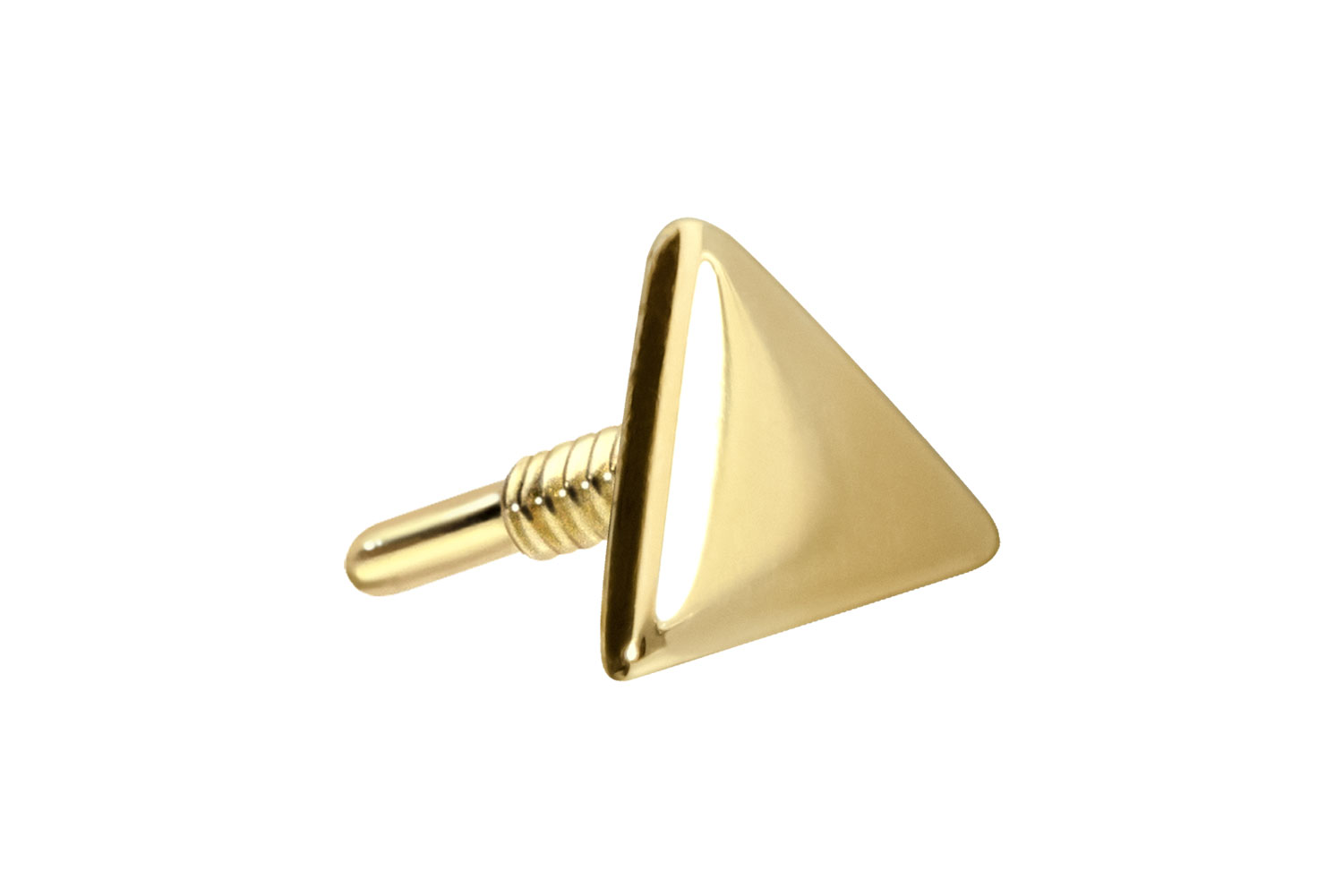 14 Karat Gold Schraubaufsatz mit Außengewinde DREIECK von Piercingline